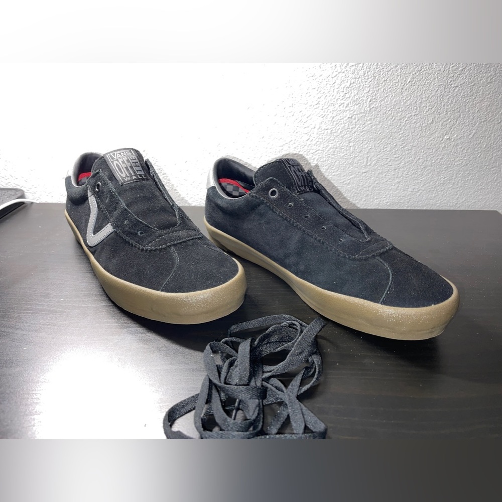 Vans Popcush Suede Black Skateboard Shoe